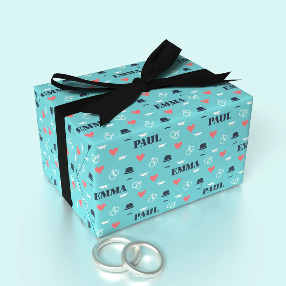 custom names wedding gift wrap