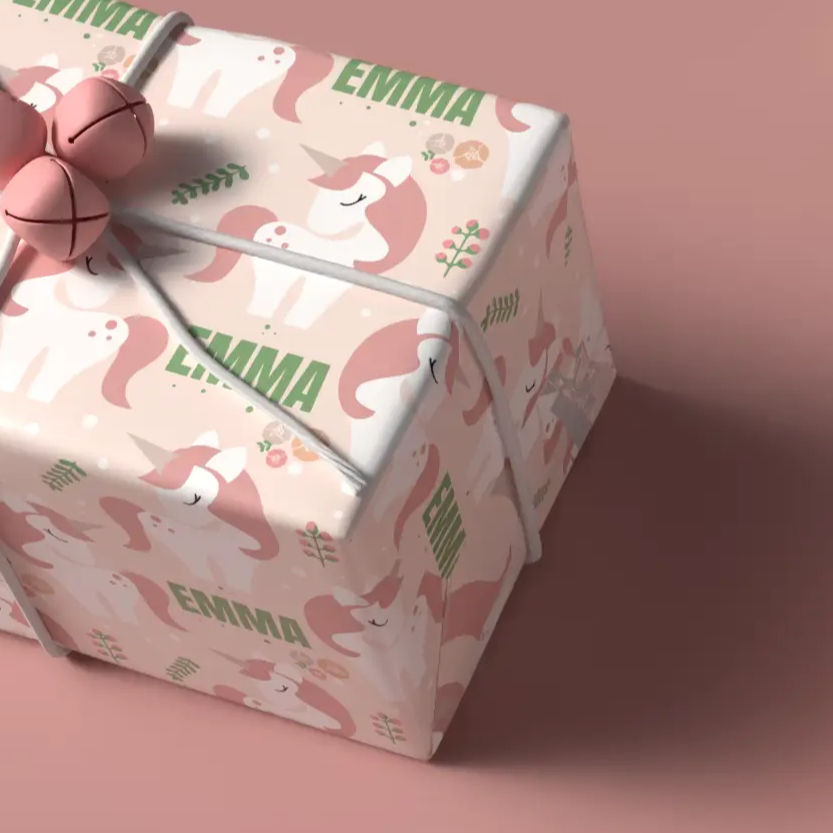 pastel kids birthday wrapping paper