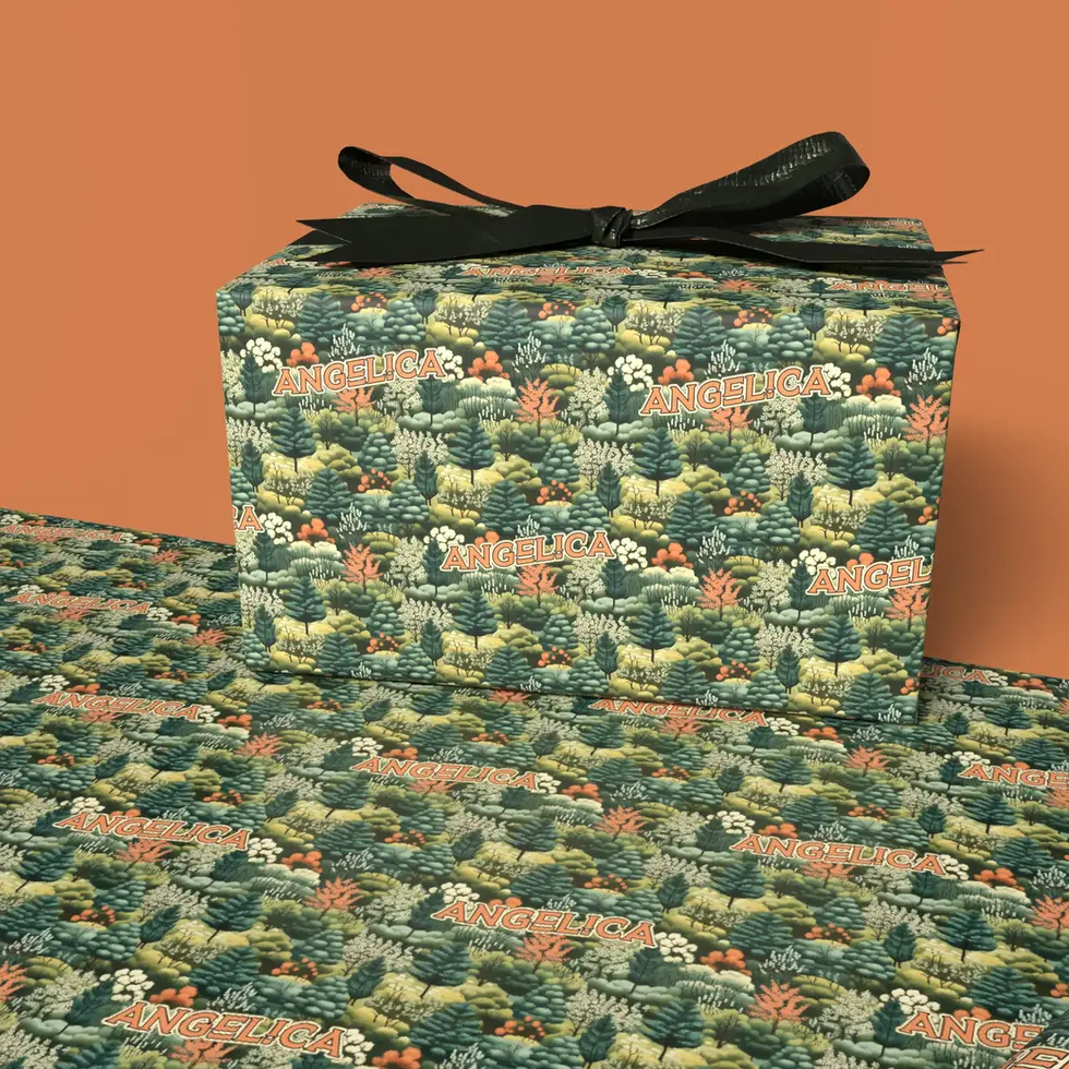 woodland wrapping paper