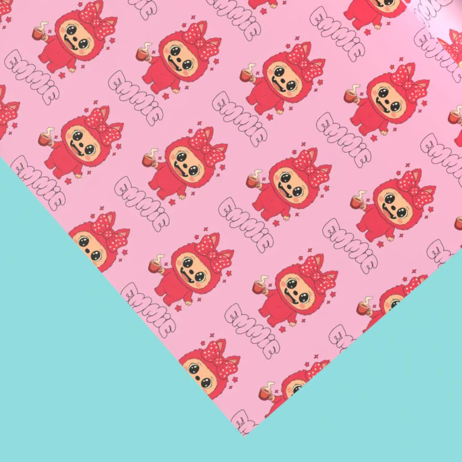 colorful custom name wrapping paper