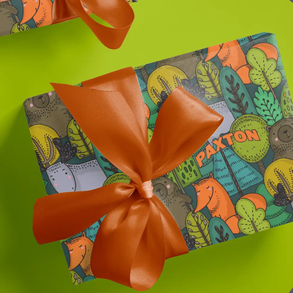 personalized baby shower wrap