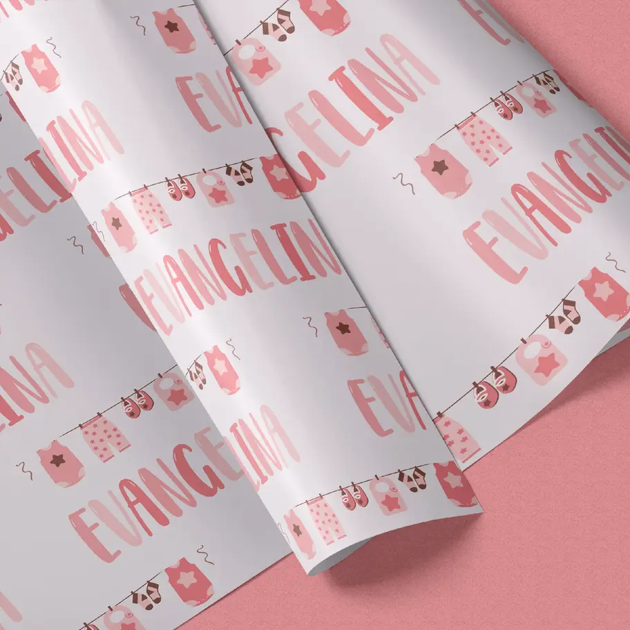 personalized baby shower wrapping paper