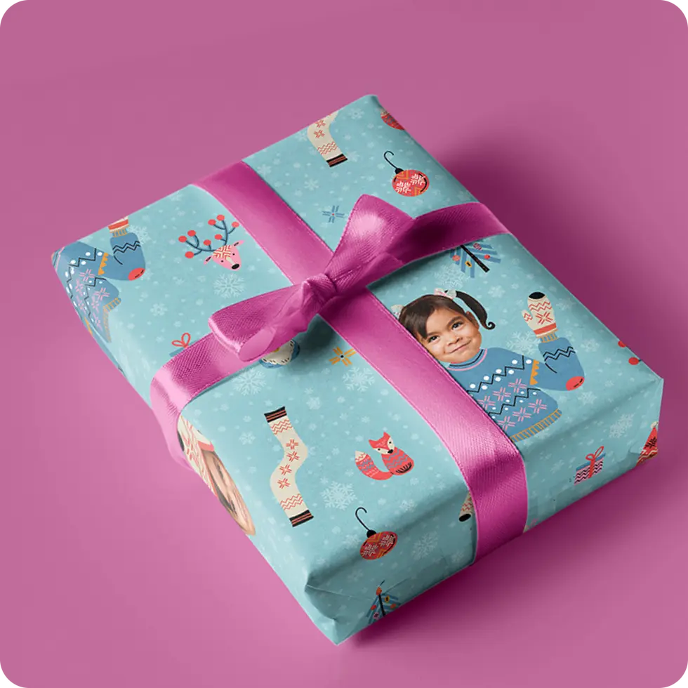 funny custom photo wrapping paper
