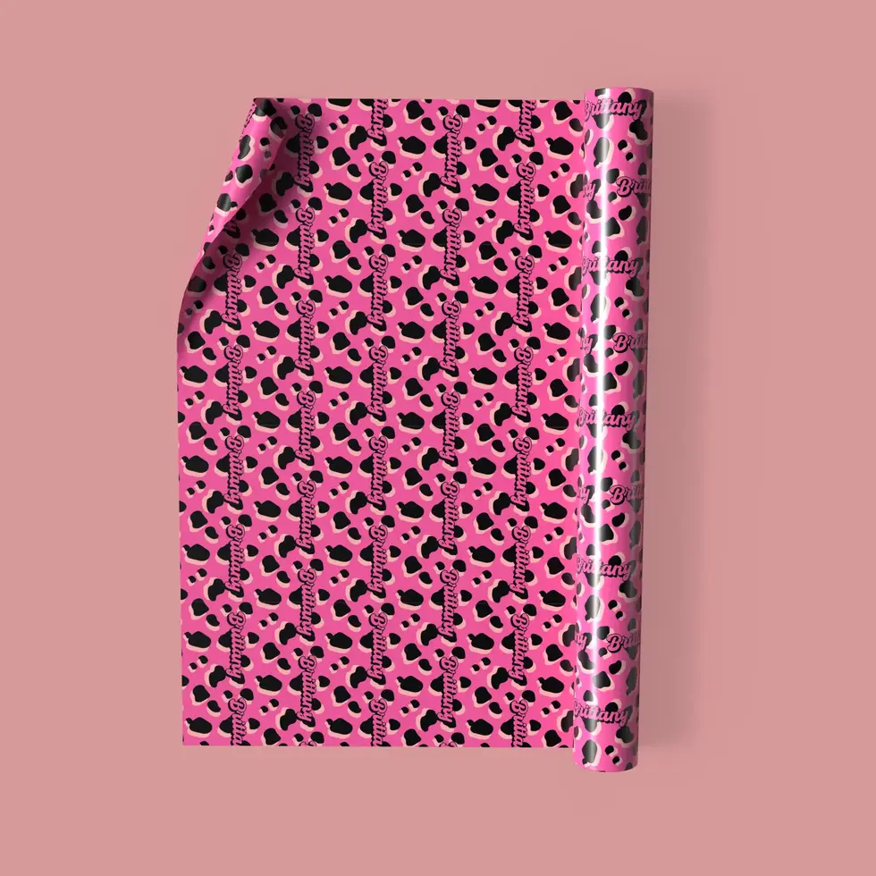 modern personalized gift wrap for girls