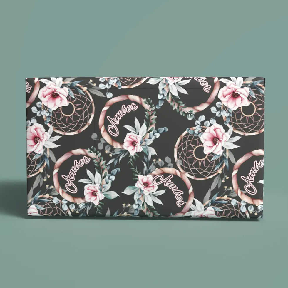 dreamcatcher bloom personalized boho wrapping paper