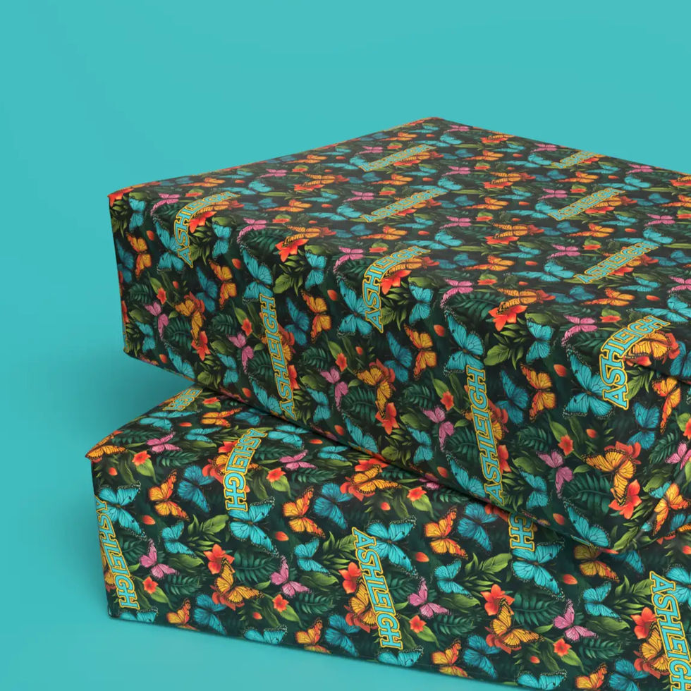 custom name wrapping paper