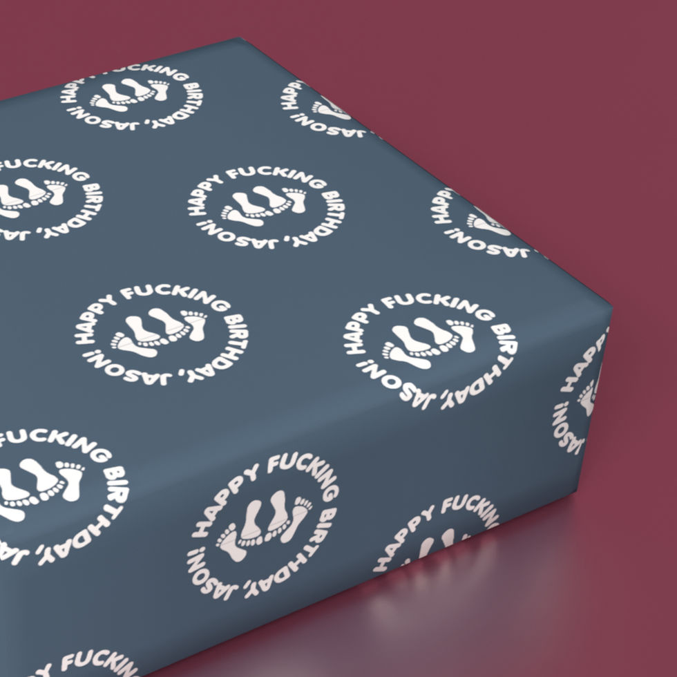 custom name adult humor gift wrap