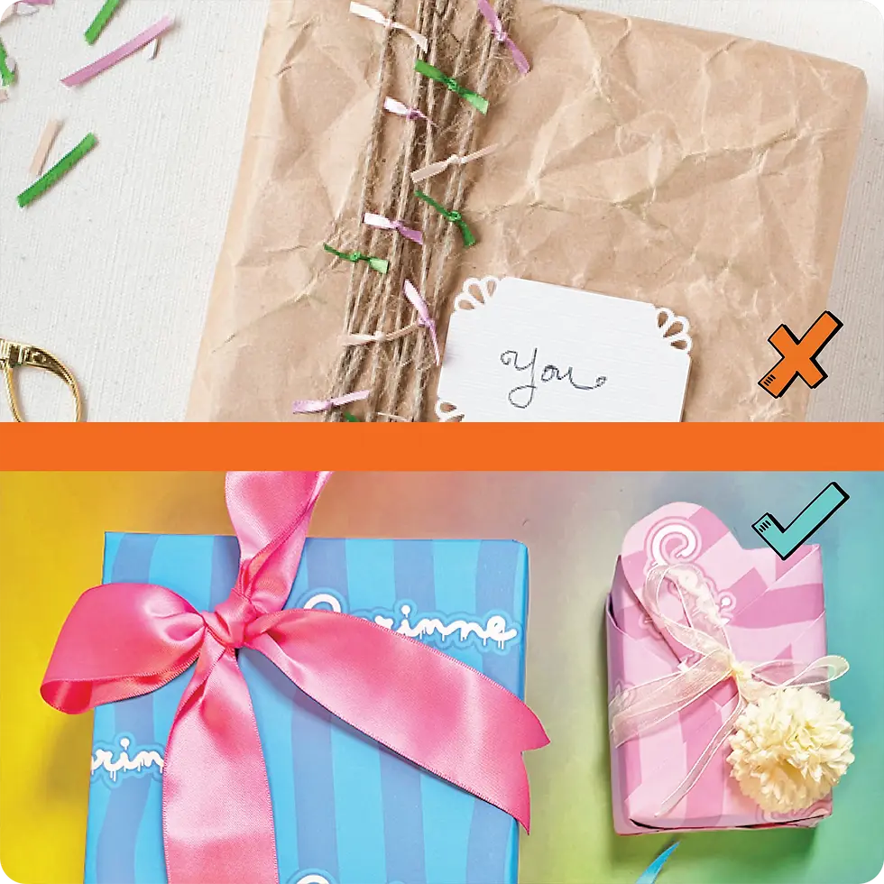 thin wrinkled wrapping paper compared to smooth midweight paper fold