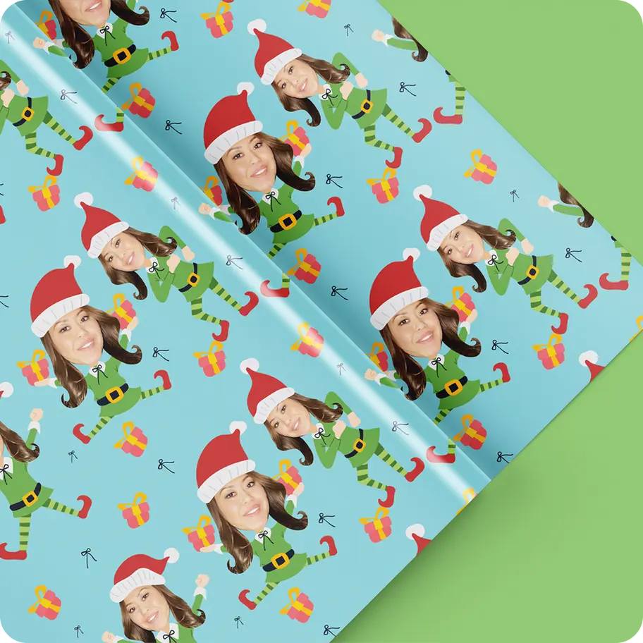 personalized photo wrapping paper for kids