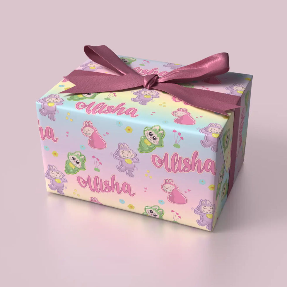 cute Japanese style Labubu wrapping paper