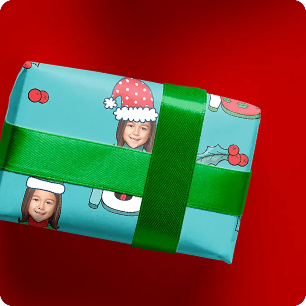 funny face wrapping paper for kids and adults