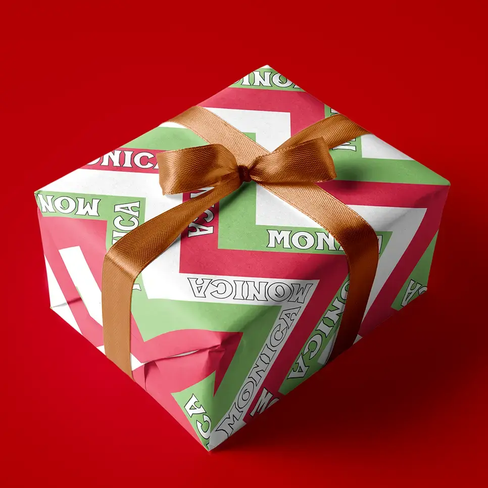 holiday chevron wrapping paper