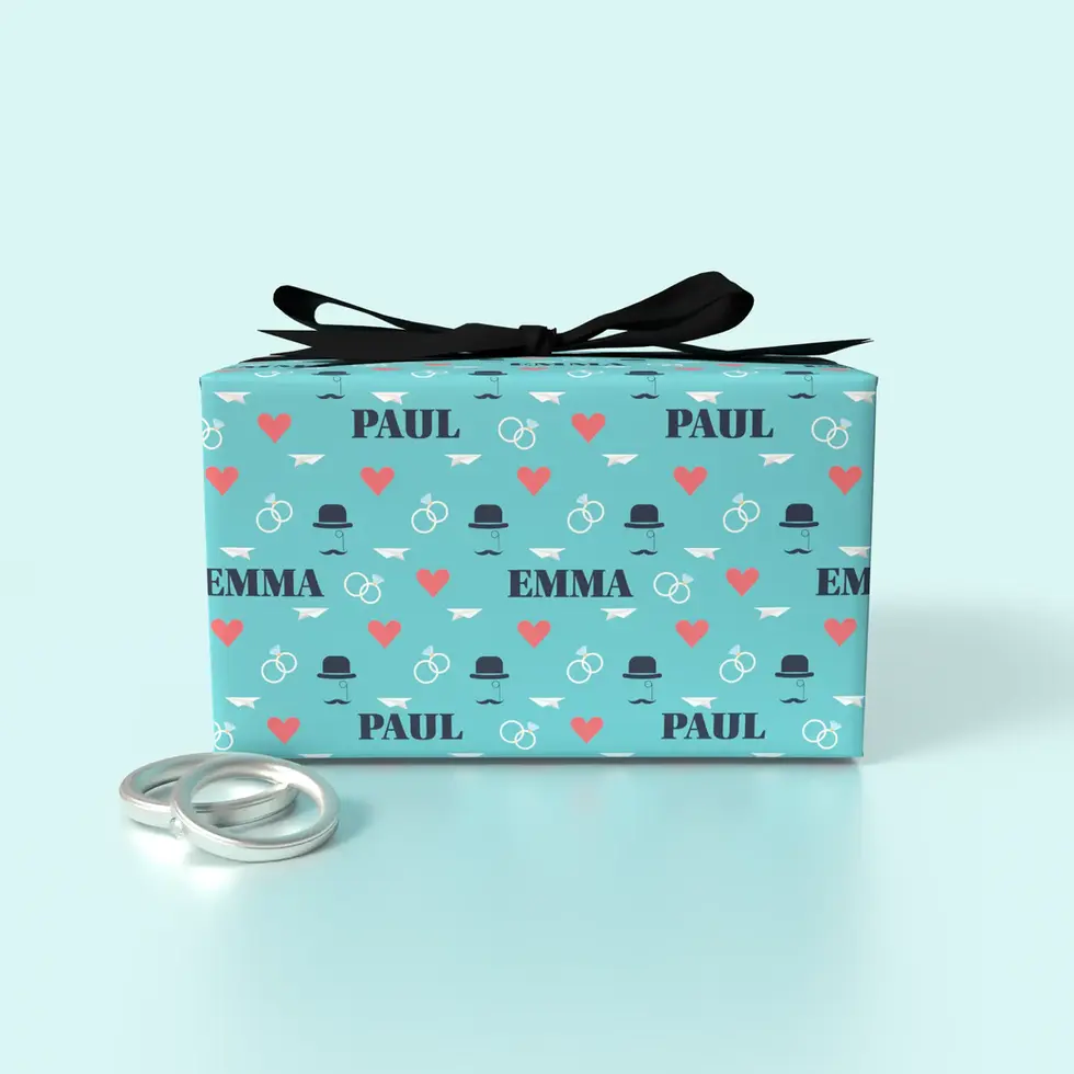 customized engagement gift wrap