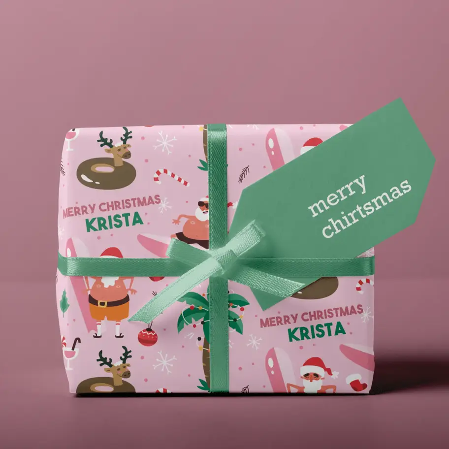 wrap crafters beach christmas paper