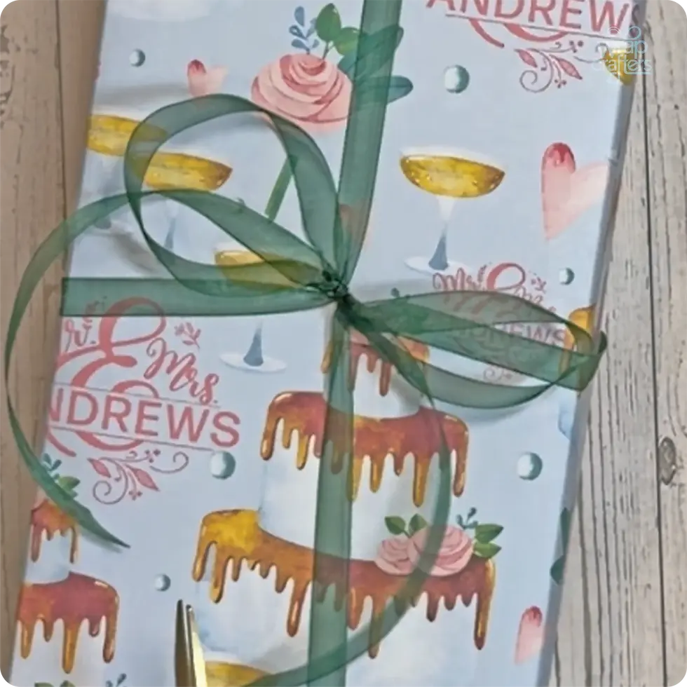 ribbon measurement showing extra length needed to tie a bow