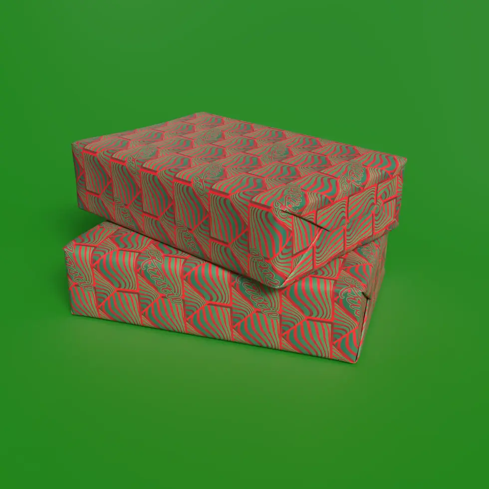 modern custom Christmas gift wrap