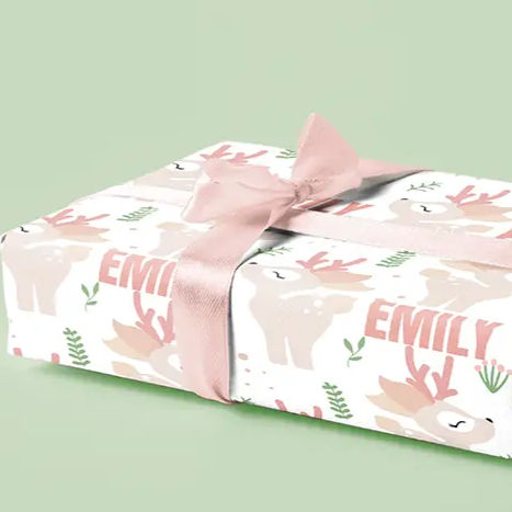 custom name Christmas wrap
