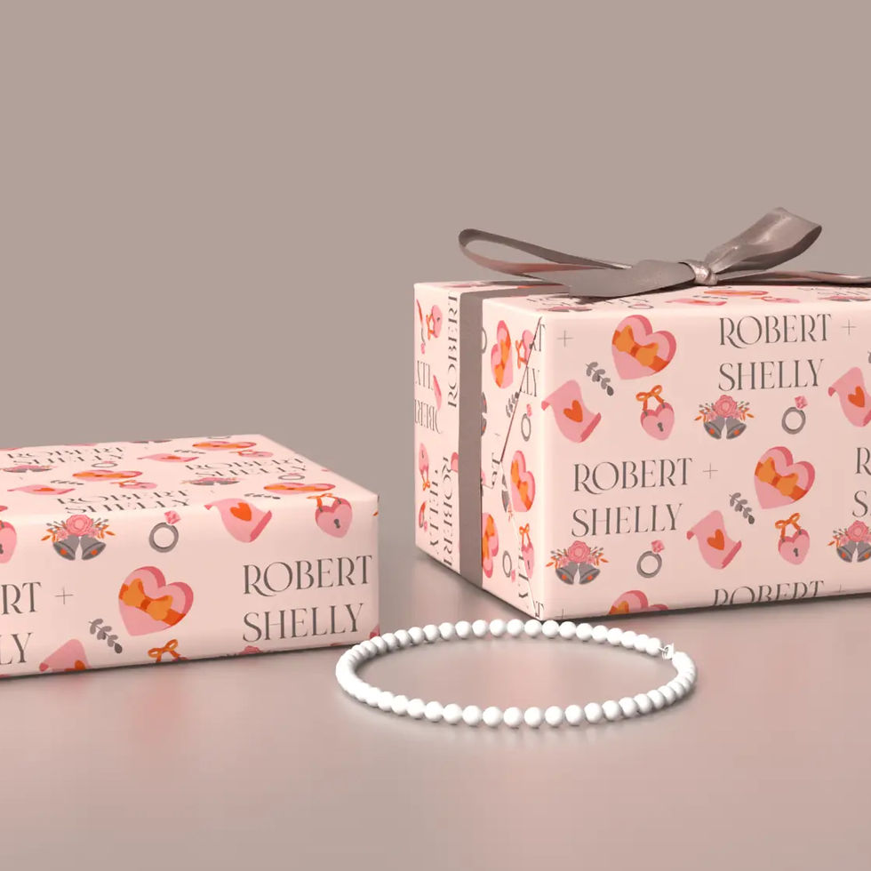 custom names wedding gift wrap