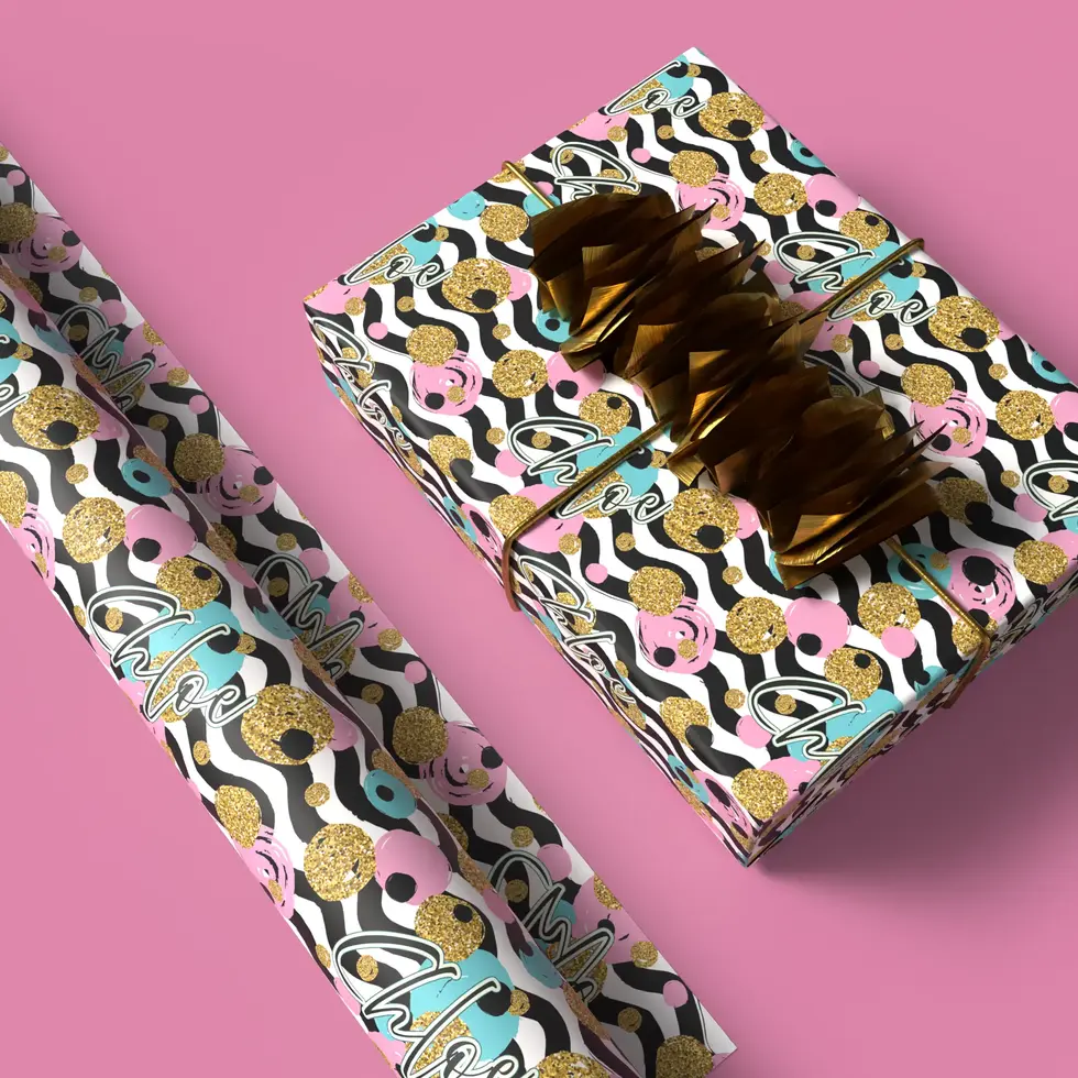 custom name wrapping paper for her