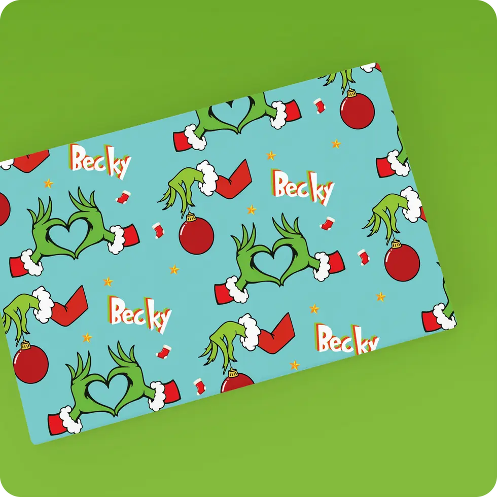custom name grinch ornament pinch gift wrap