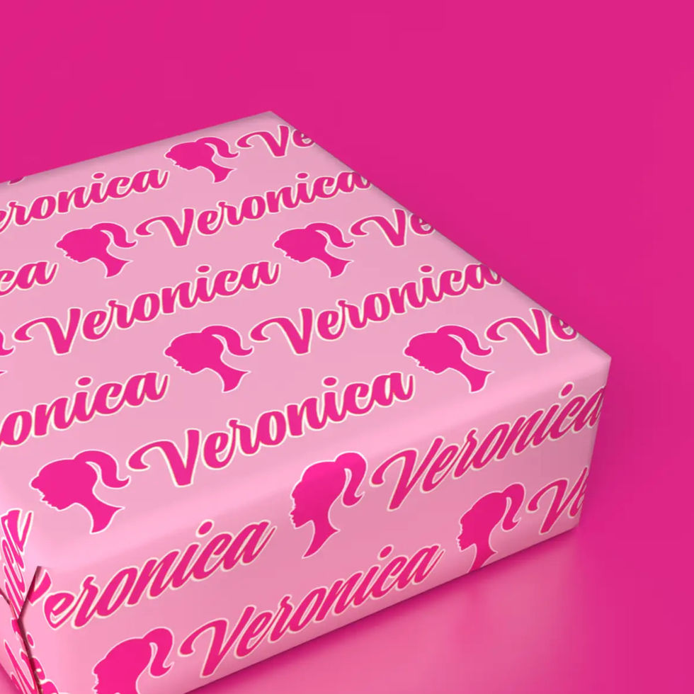 custom name girly glam gift wrap