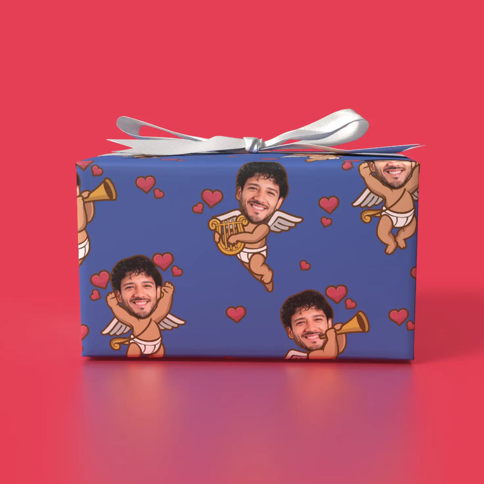 cupid custom photo wrapping paper