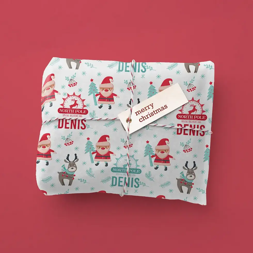 special delivery christmas gift wrap personalized