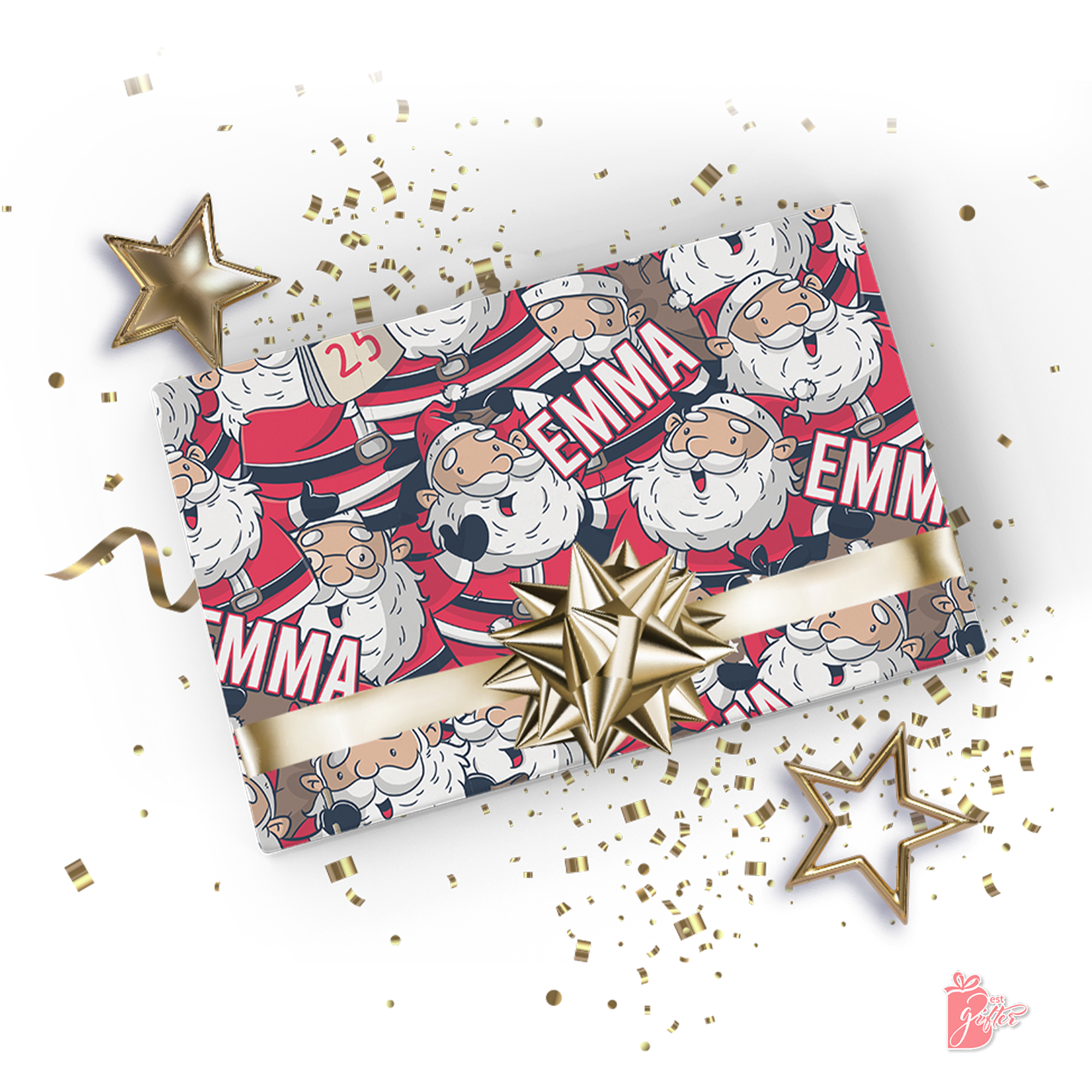 Ho-Ho-Holiday Joy Custom Gift Wrap