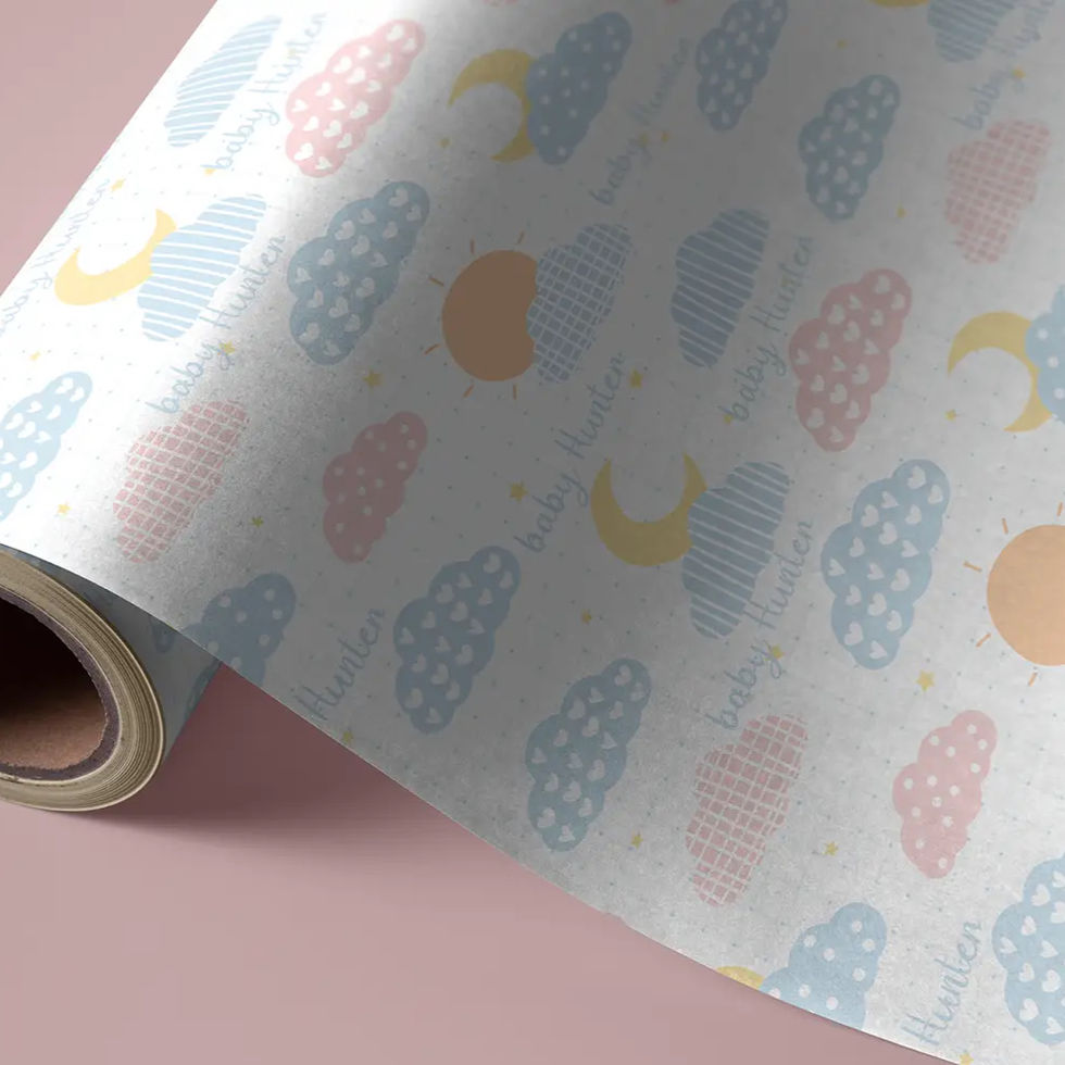 personalized newborn gift wrap