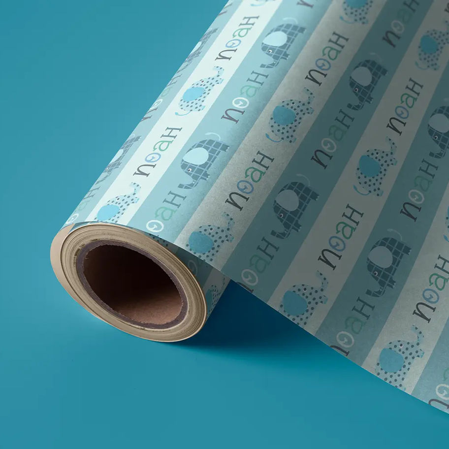 blue baby shower gift wrap