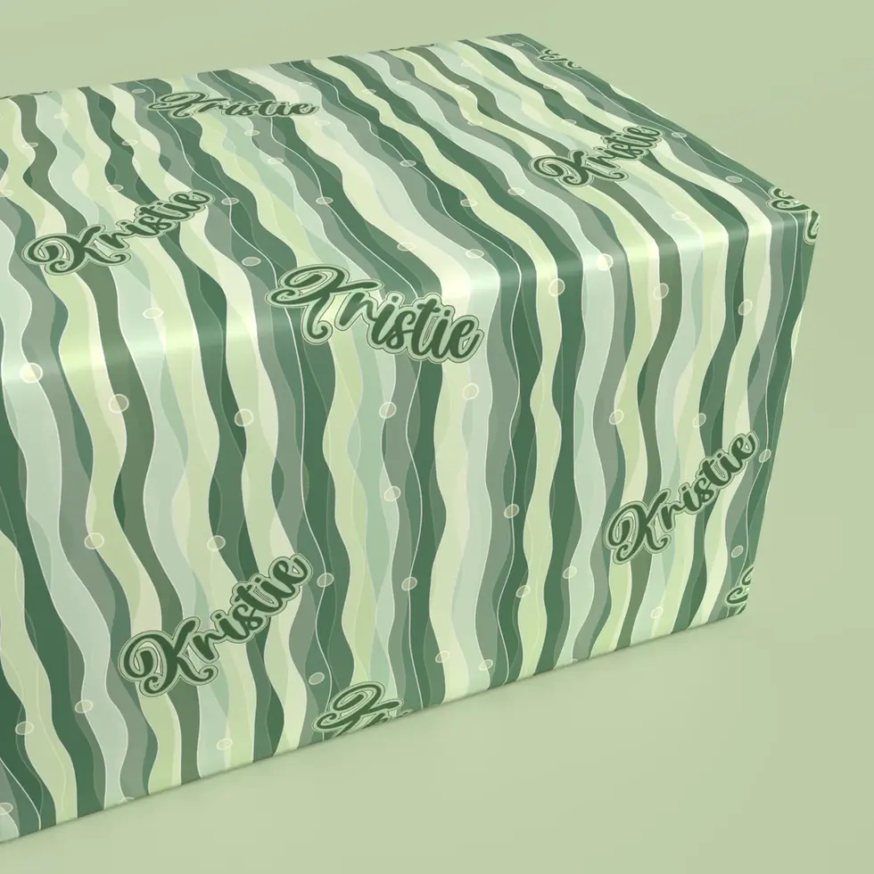 elegant modern green wrapping paper