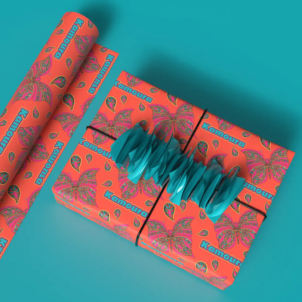 custom name anniversary gift wrap