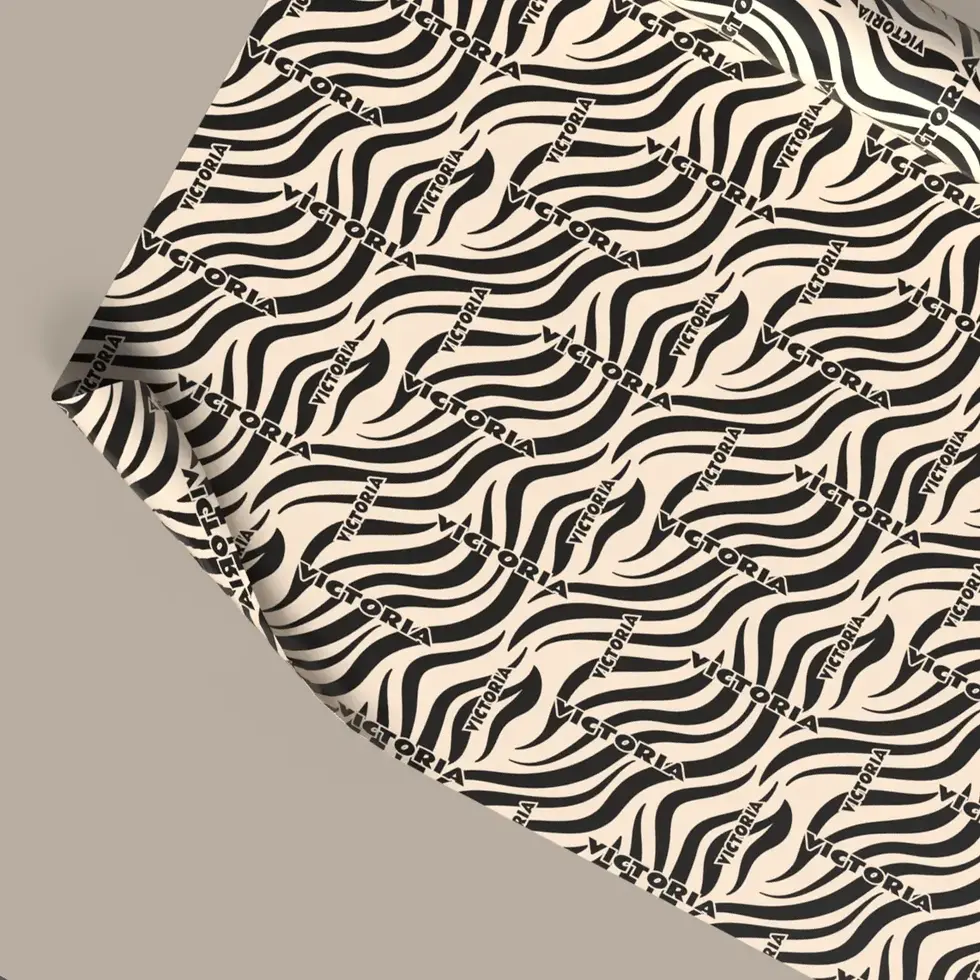 bold animal print custom name gift wrap