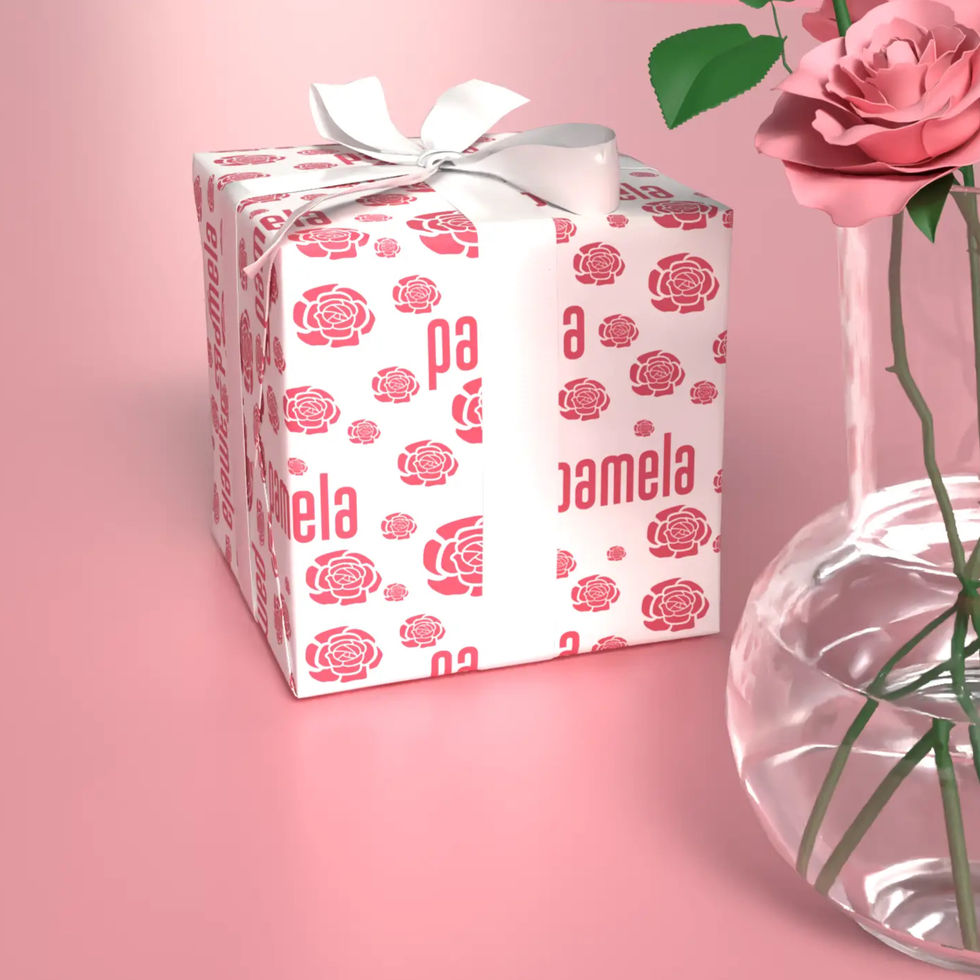 custom printed floral gift wrapping