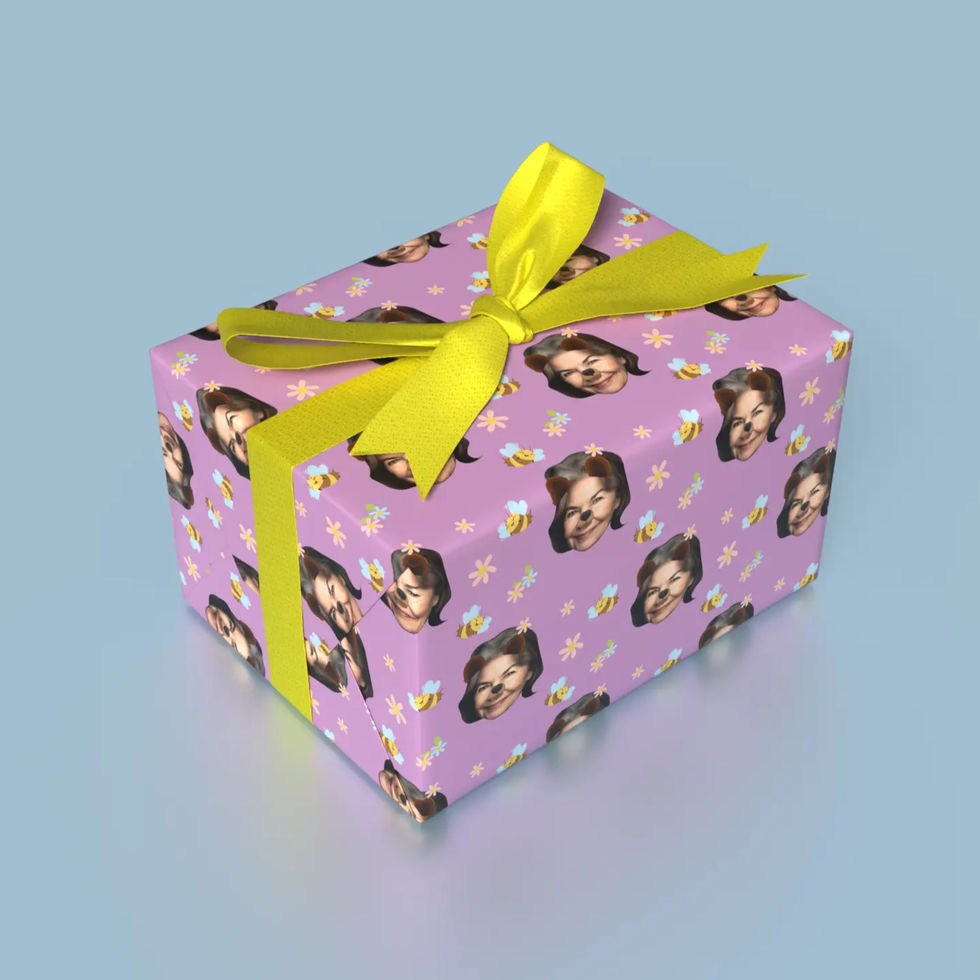 bee mine custom name and photo wrap