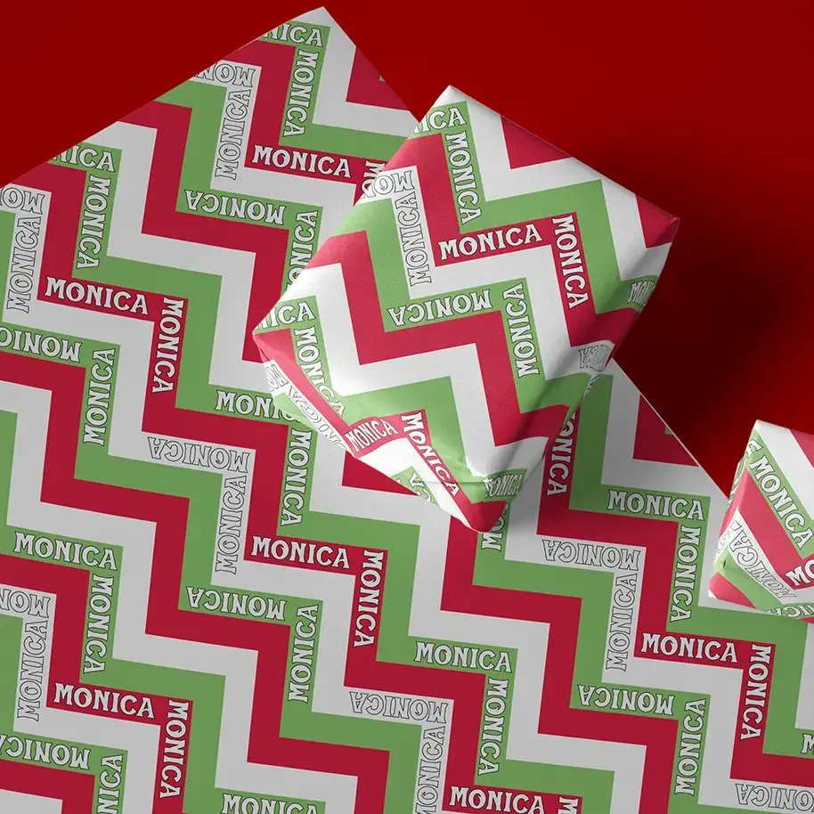 custom name chevron paper