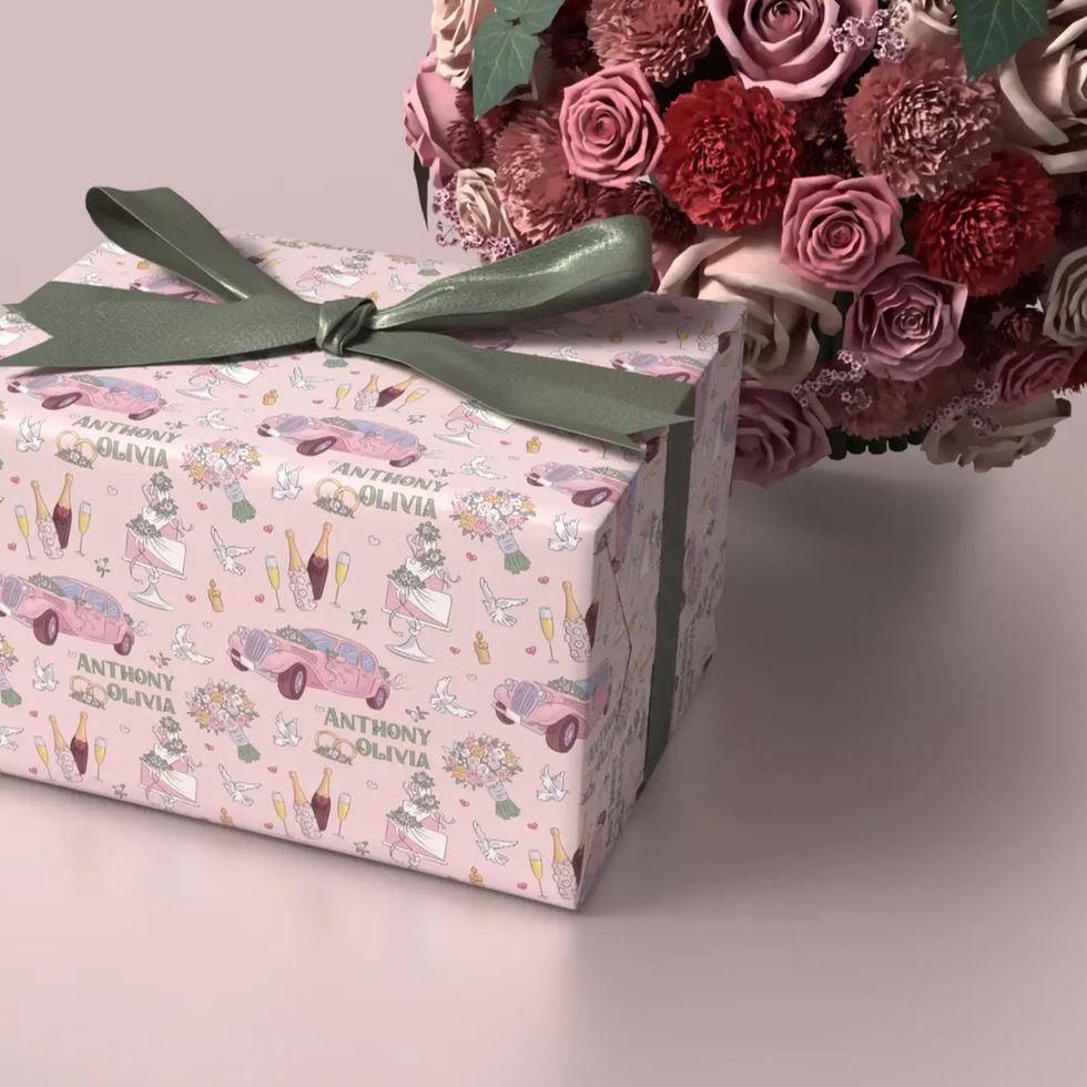 personalized wedding wrapping paper