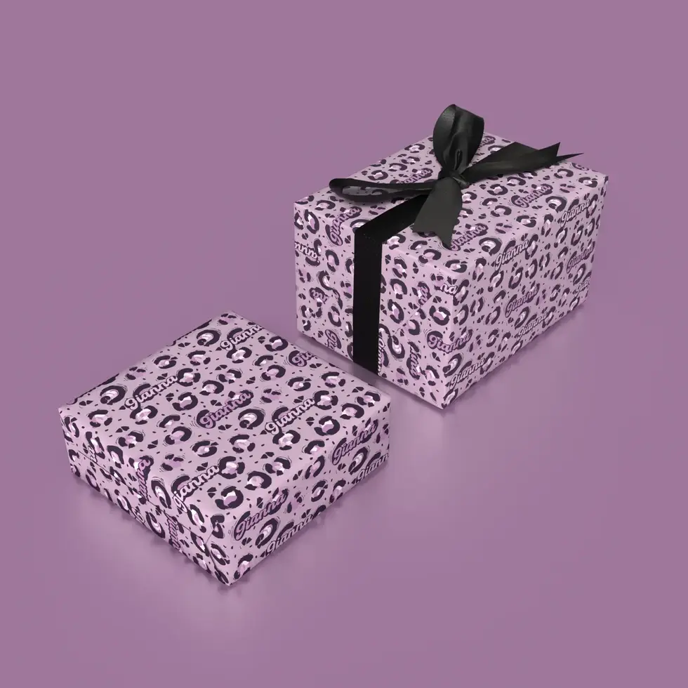 modern personalized gift wrap for girls