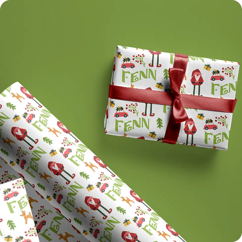 kids christmas santa squad custom wrap roll