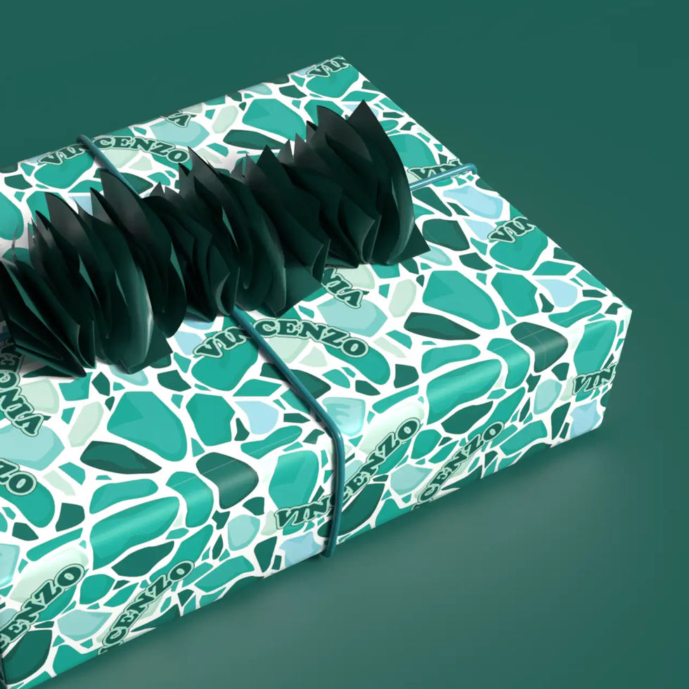 stylish terrazzo pattern wrapping paper