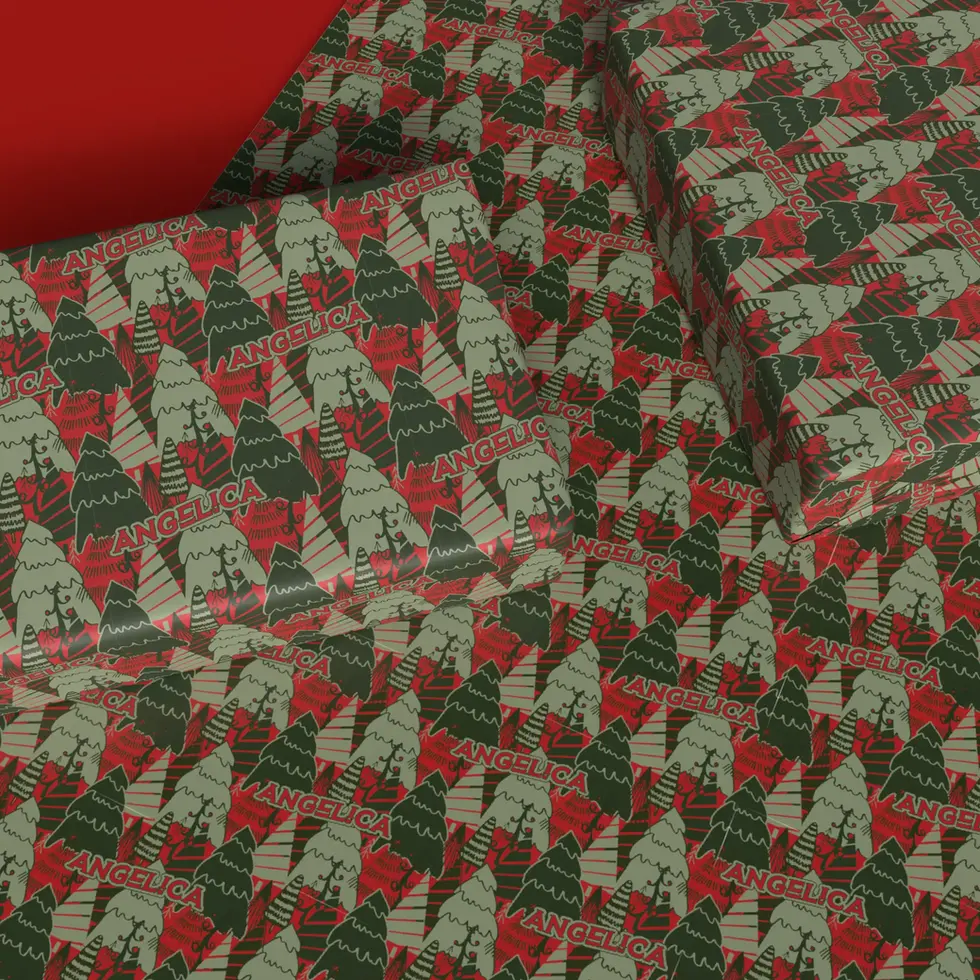 personalized Secret Santa wrapping paper