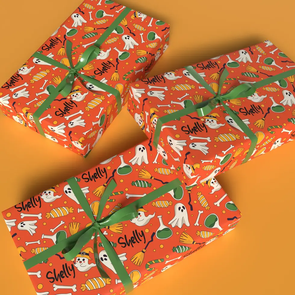 witch potion halloween gift wrap personalized