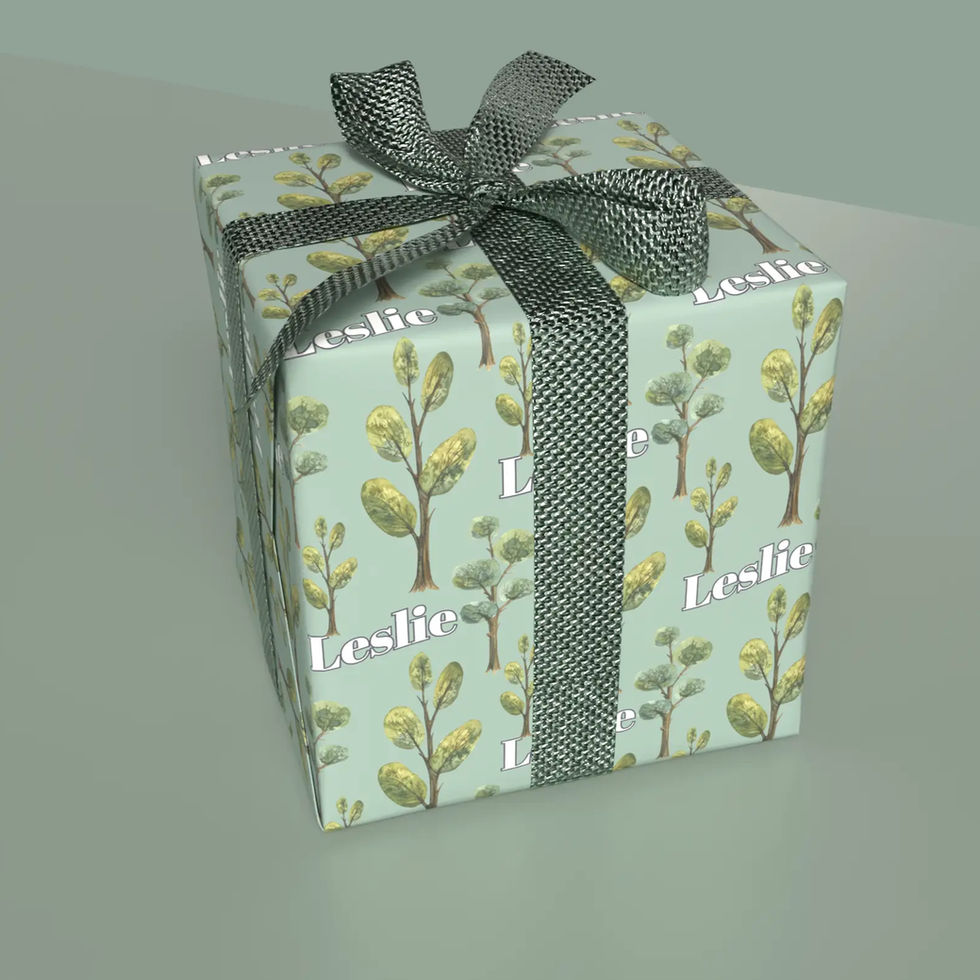 custom gift wrap with name