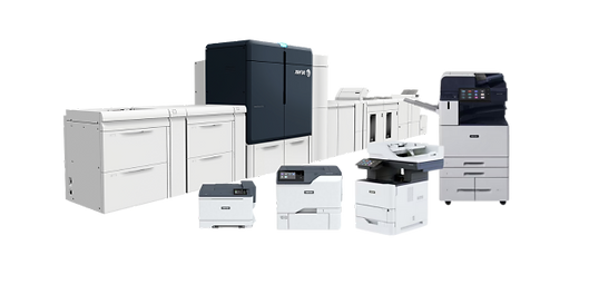 a full range of Xerox branded printers, copiers, and a production device