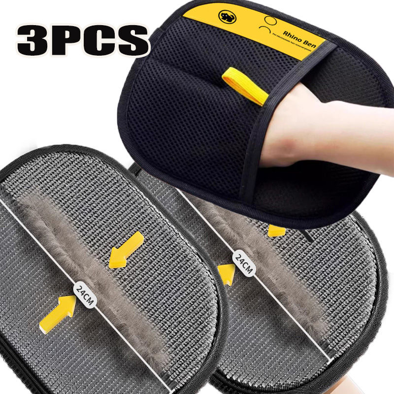 Thumbnail: Pet Hair Cleaning And Collection Gloves Pet Double-sided Multi-functional Beauty