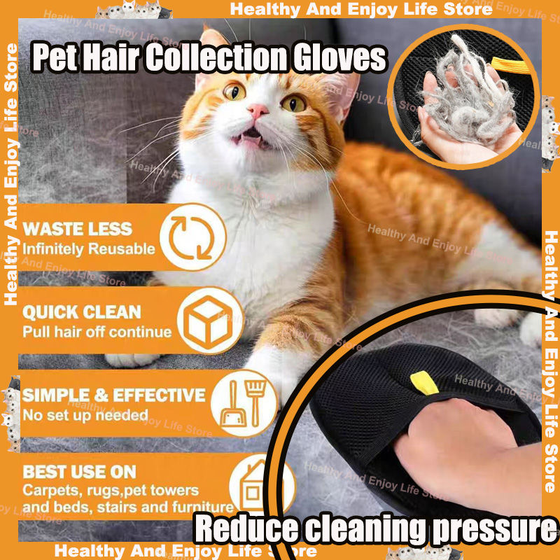 Thumbnail: Pet Hair Cleaning And Collection Gloves Pet Double-sided Multi-functional Beauty