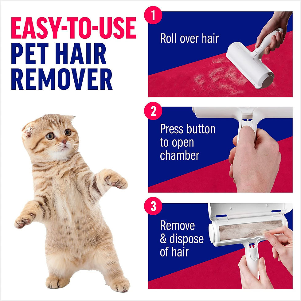 Thumbnail: Pet Hair Remover Roller - Dog & Cat Fur Remover with Self-Cleaning Base - Effici