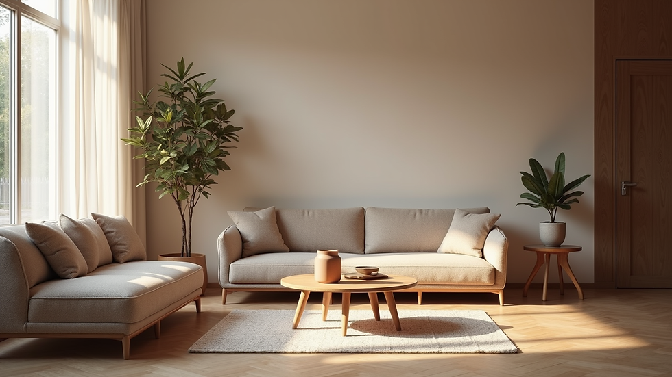 Eye-level view of a cozy consultation space with comfortable seating
