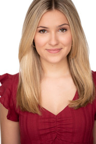 actor headshot young blonde woman white background