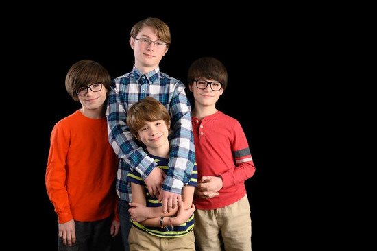 boy siblings studio family portrait awesome
